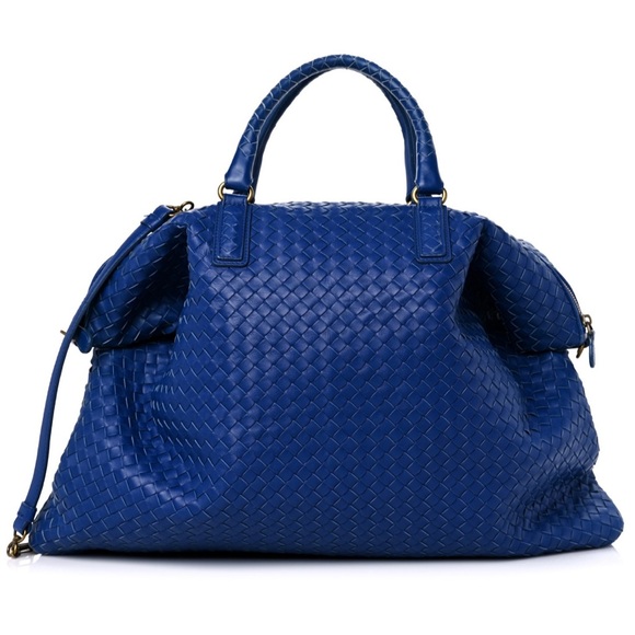 Bottega Veneta Handbags - Bottega veneta Intrecciato convertible tote in cobalt blue